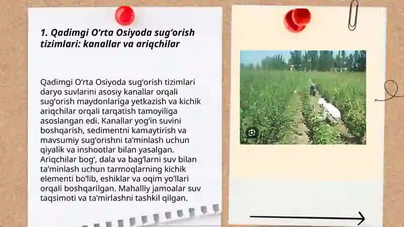 Qadimgi Oʻrta Osiyoda sugʻorish tizimlari: kanallar va ariqchilar 3