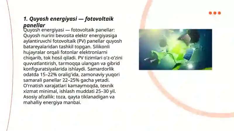 Quyosh energiyasi — fotovoltaik panellar 3