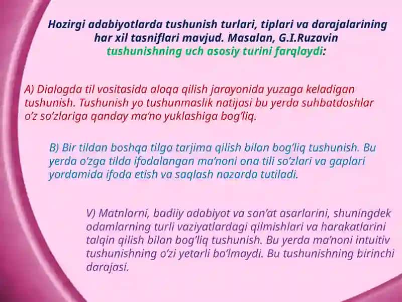 Tushunish va tushuntirish 3