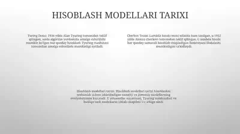 Hisoblash Modellari 3