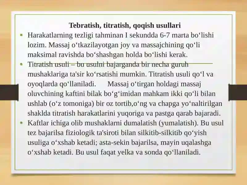 Urish va tebratish texnikasi 3