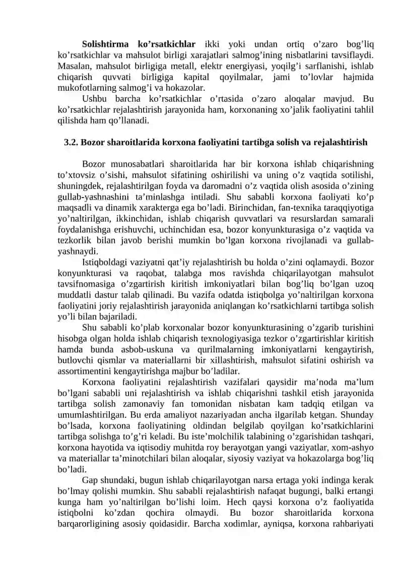Korxona faoliyatida biznes - rejalarshtirish 3