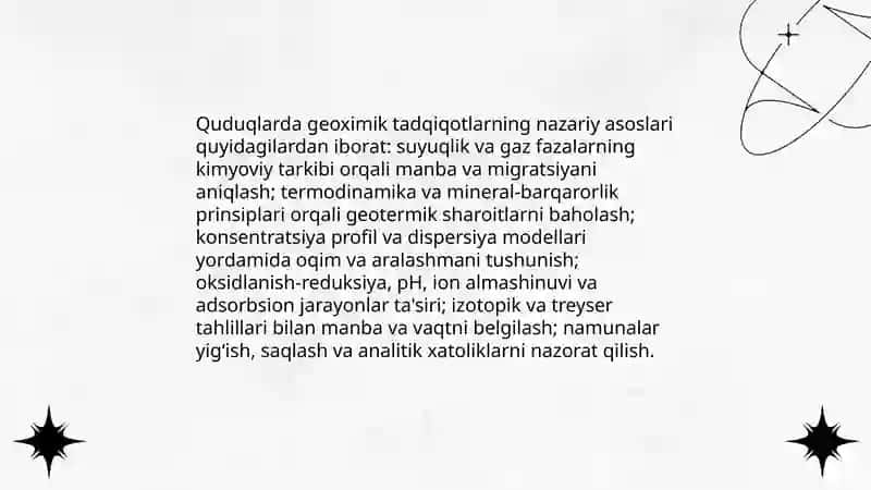 Quduqlarni o‘rganishning geoximik usullari 3