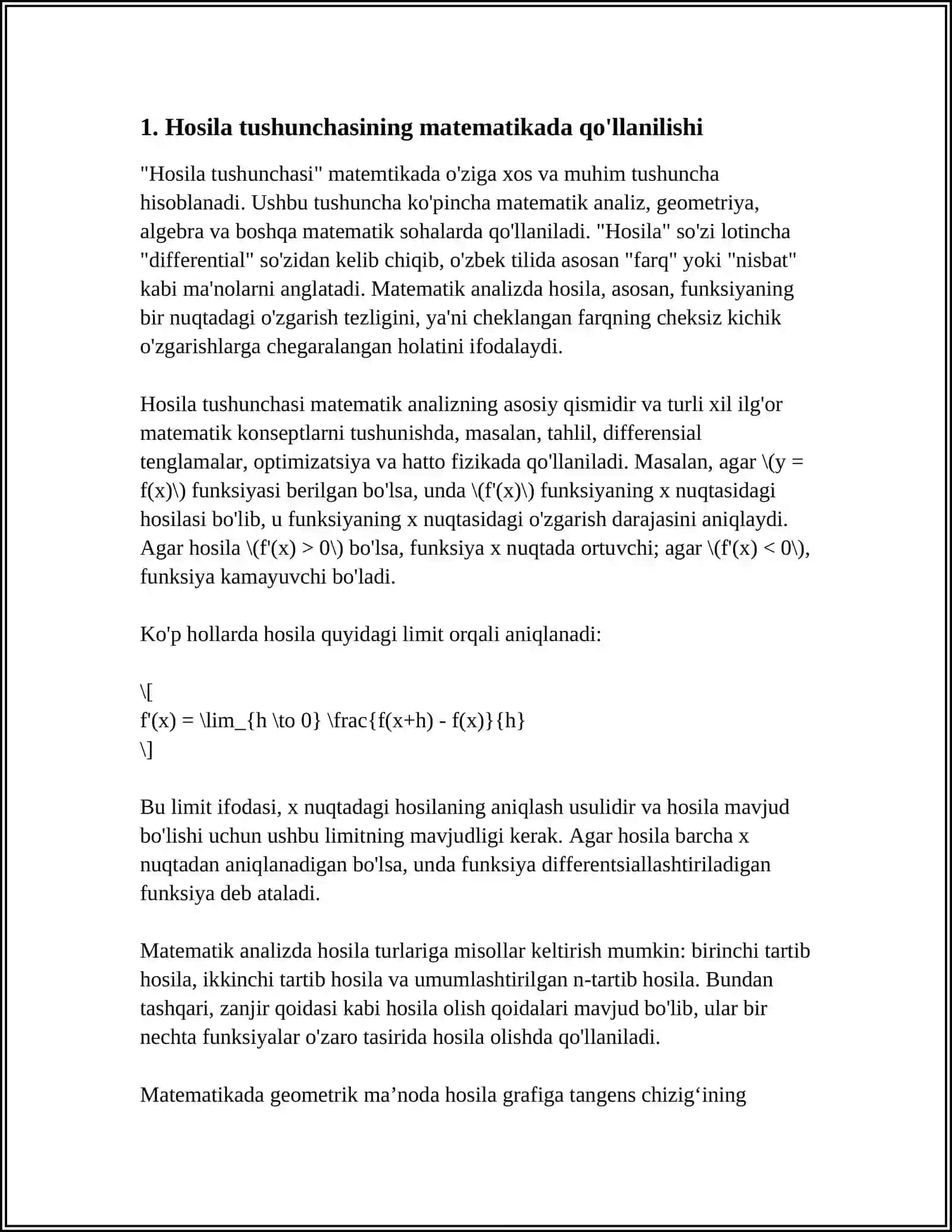 HOSILA TUSHUNCHASINI TURLI XIL FAN SOHALARIDA QOʻLLANISHI 3