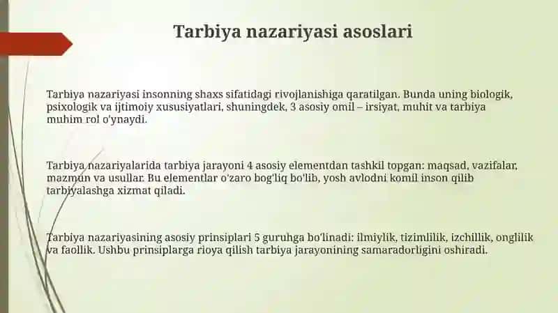 Tarbiyanazariyasi 3