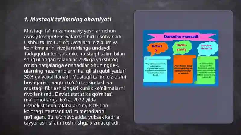 Mustaqil ta'limning ahamiyati 3