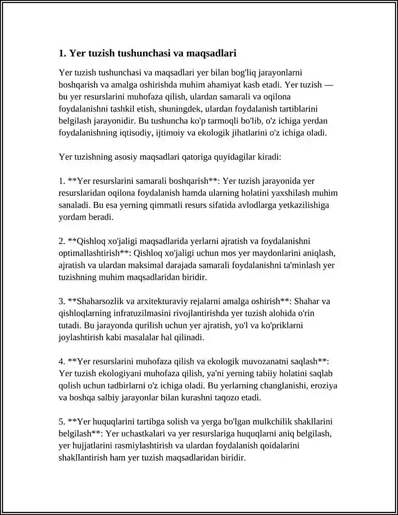 Yer Tuzish Turlari va Tamoyillari 3