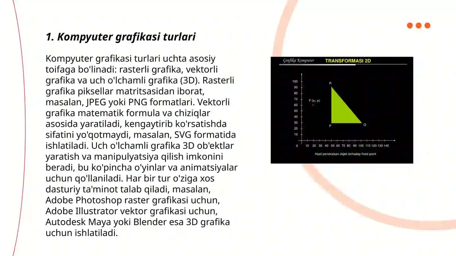 Kompyuter grafikasi va uning turlari 3