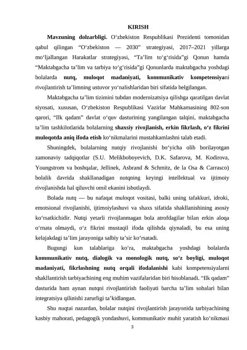 BOGʻCHA YOSHIDAGI BOLALAR NUTQINING KOMMUNIKATIV VOSITA SIFATIDAGI RIVOJLANISHI 3