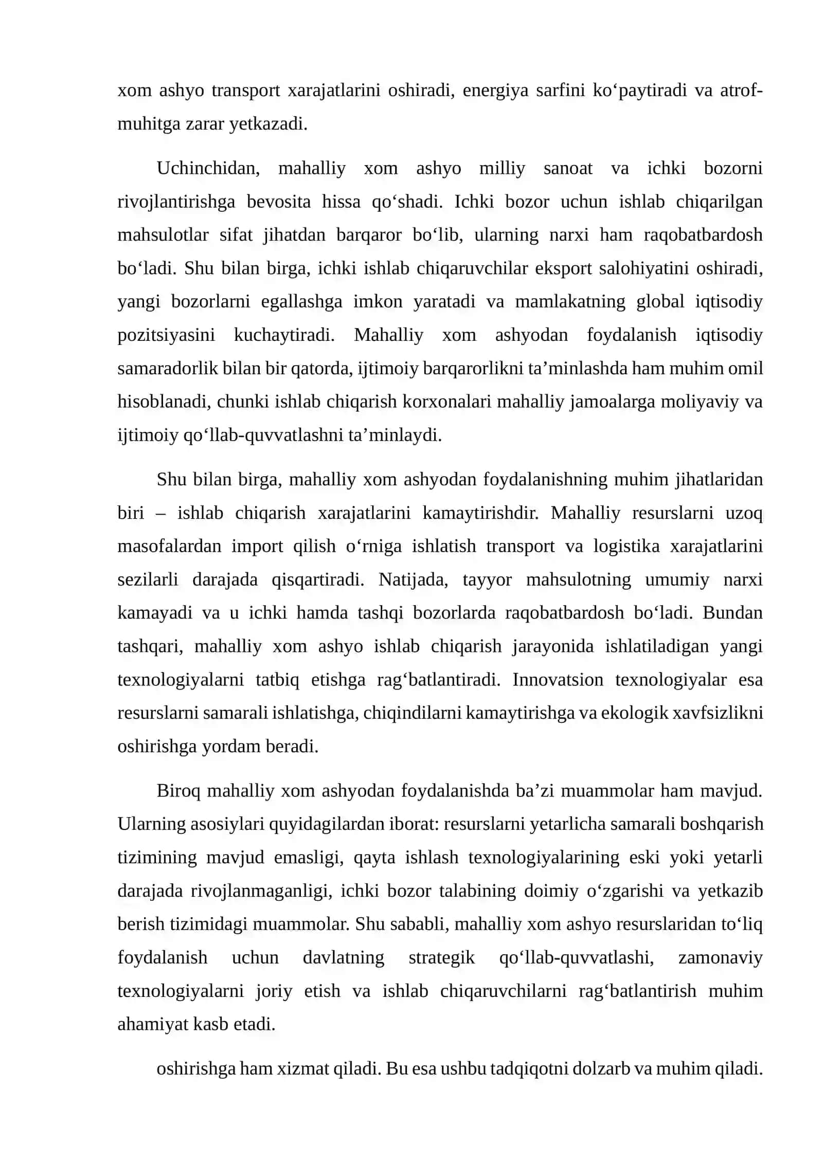 MAHALLIY XOM ASHYODAN FOYDALANISHNING IQTISODIY AFZALLIKLARI 3