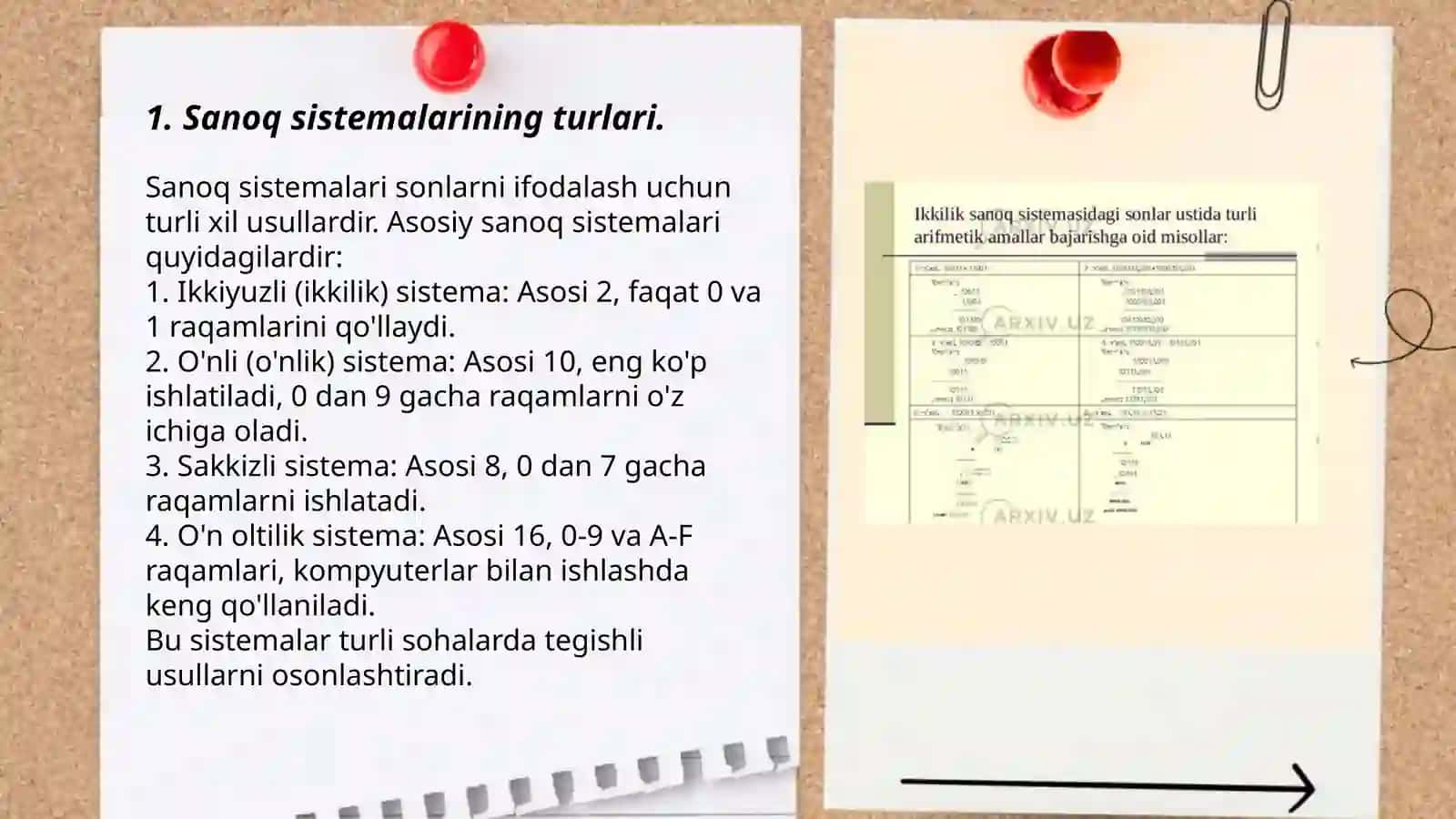Turli sanoq sistemalarida amallarni bajarish 3