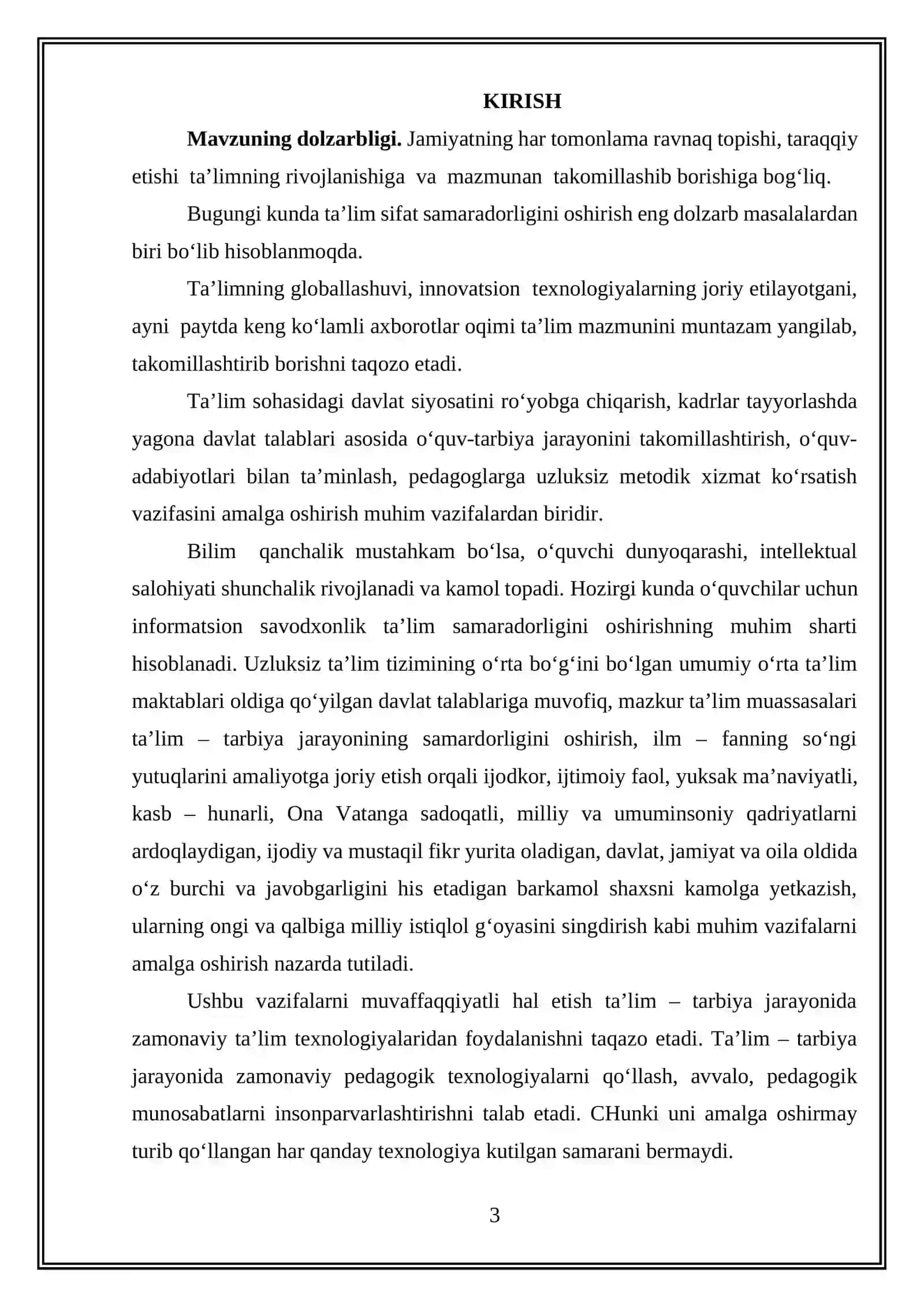 Matematik tasavvurlarni shakllantirish nazariyasi va texnologiyalari 3