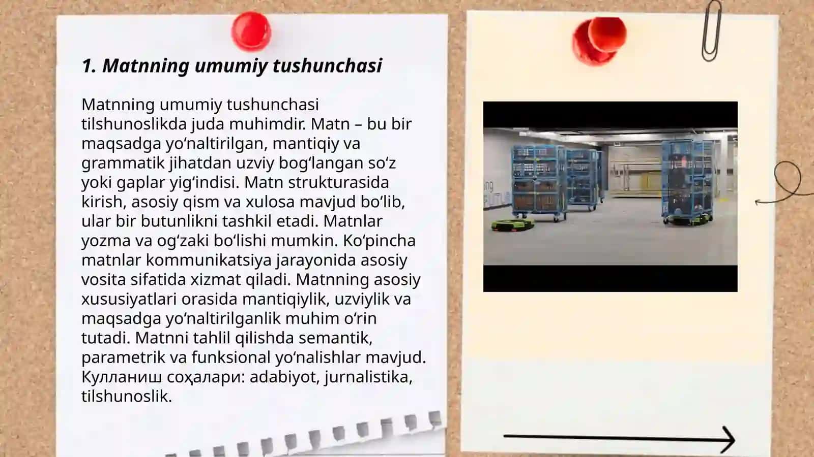 Matnni ma'noviy qismlarga bo'lish tamoyillari.Reja.Rejaning turlari 3