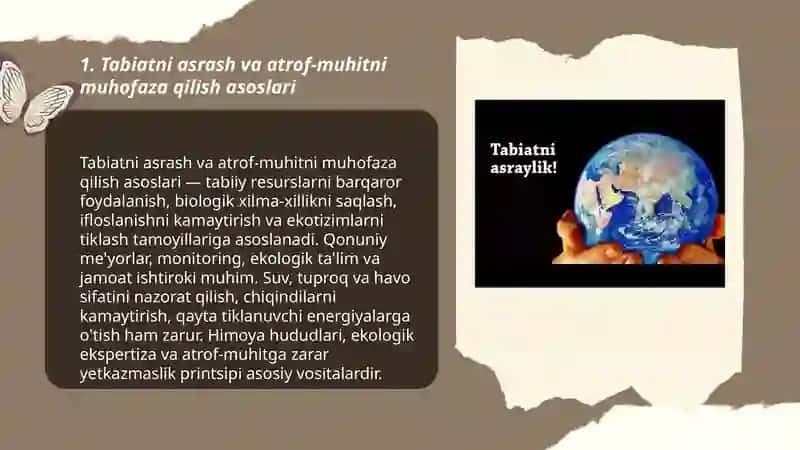 Tabiatni asrash va atrof-muhitni muhofaza qilish asoslari 3