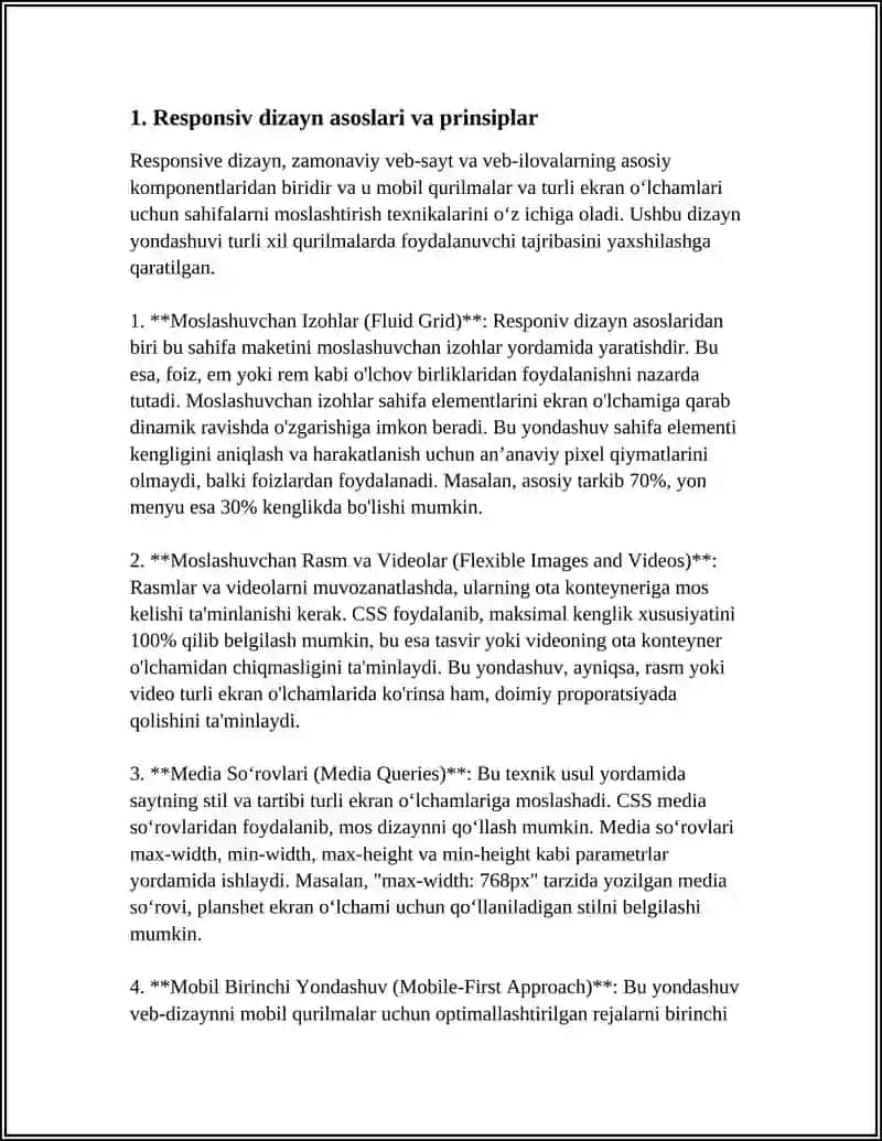 RESPONSIVE DIZAYN VA MOBIL QURILMALAR UCHUN OPTIMIZATSIYA TEXNIKALARI 3
