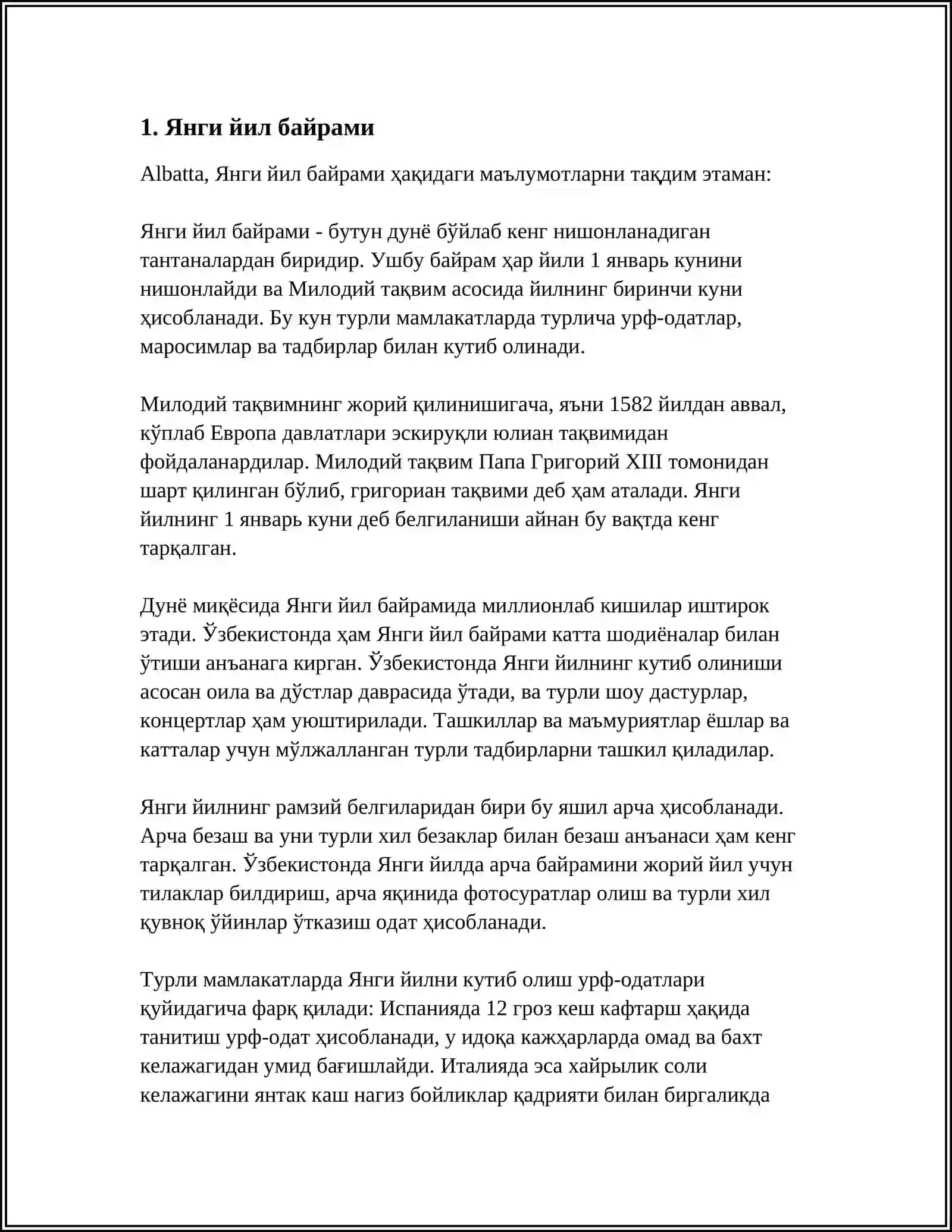 MUSTAQIL ISH Mavzu: PUBLIC HOLIDAYS AND CELEBRATIONS IN UZBEKISTAN 3