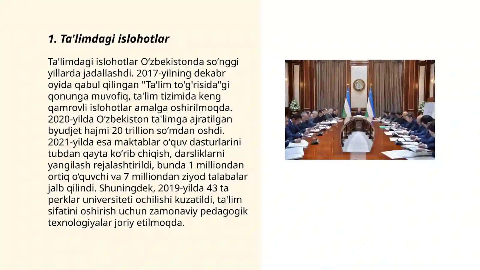 Ta'limdagi islohotlar 3