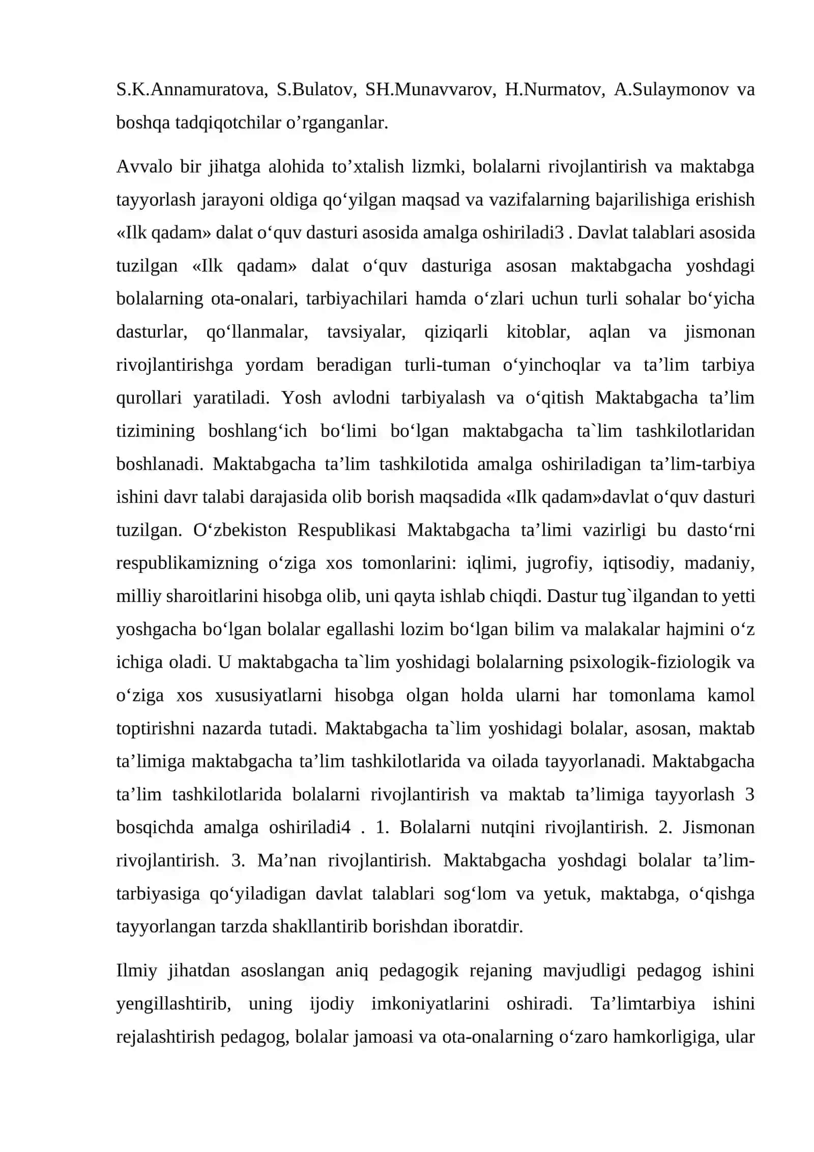 "Ilk qadam" dasturini asosida rivojlanish kompetensiyalari 3