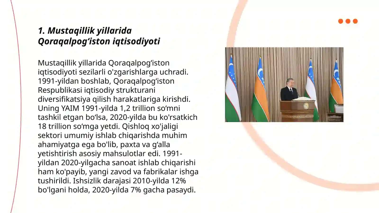 Mustaqillik yillarda Qoraqalpogiston RespublIkasi 3