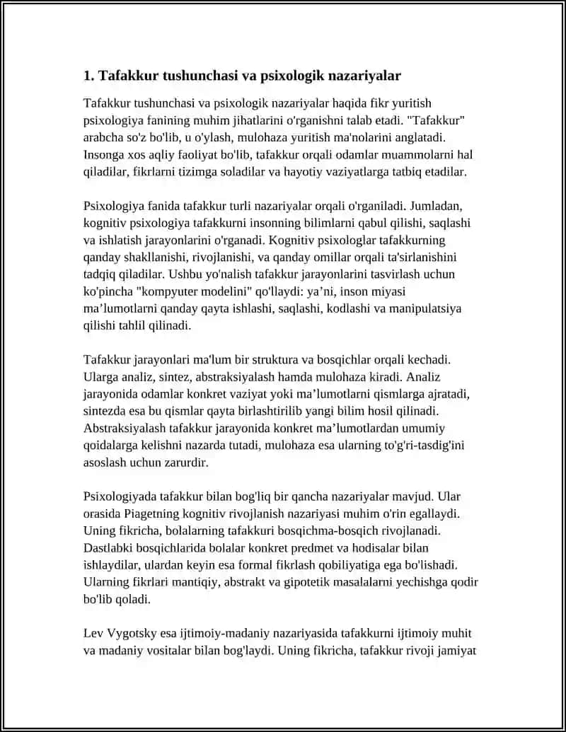 TAFAKKUR BORASIDA PISIXOLOGIK NAZARIYA 3