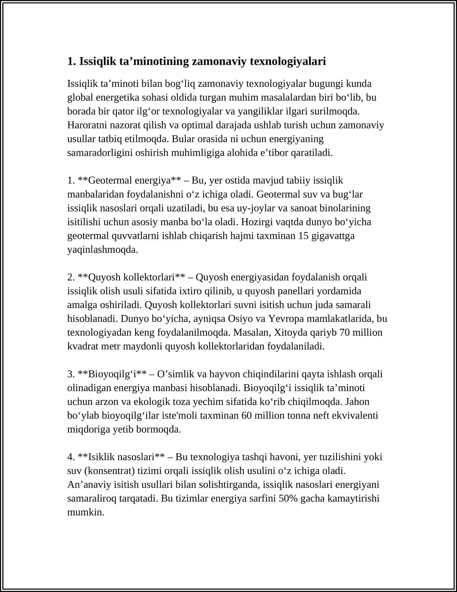 ZAMONAVIY ISSIQLIK TAʼMINOTI TIZIMLARIDA OCHIQ VA YOPIQ TIZIMLAR 3