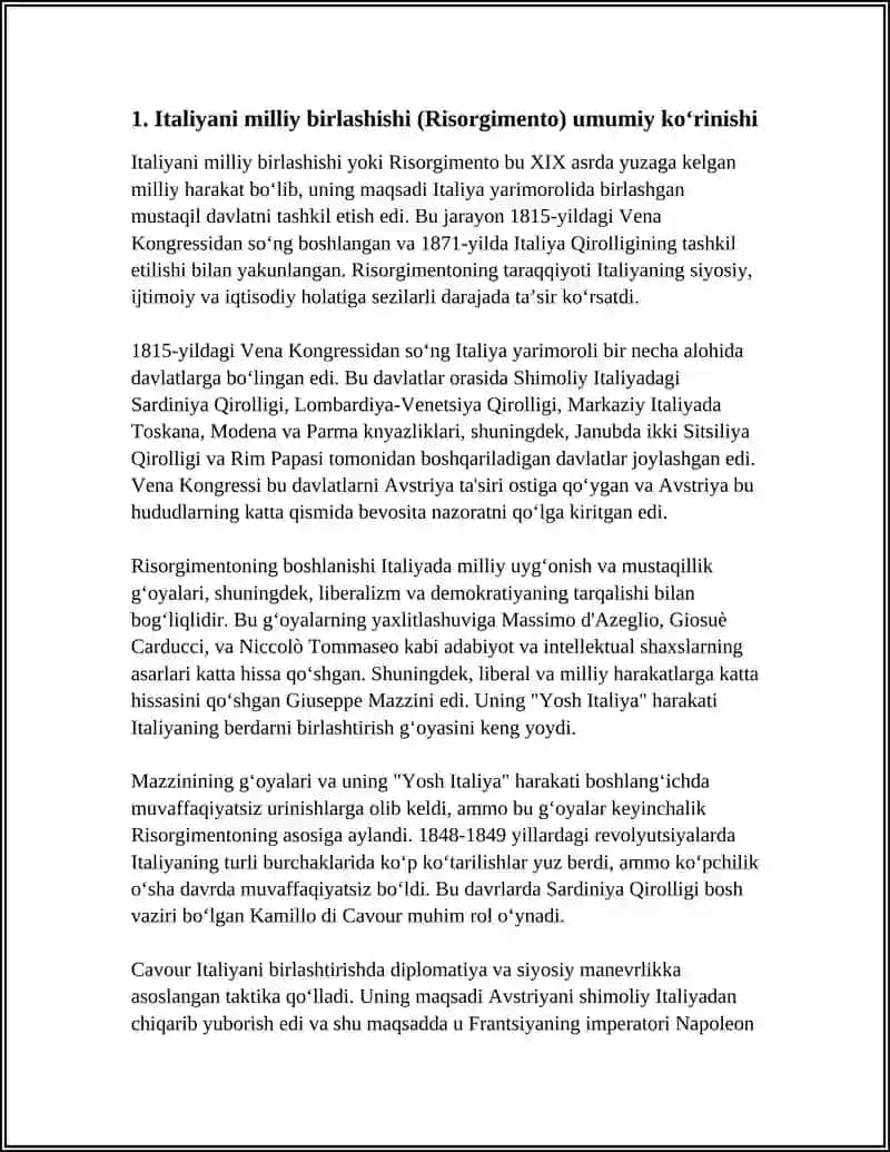 ITALIYANING MILLIY BIRLASHISHI 3