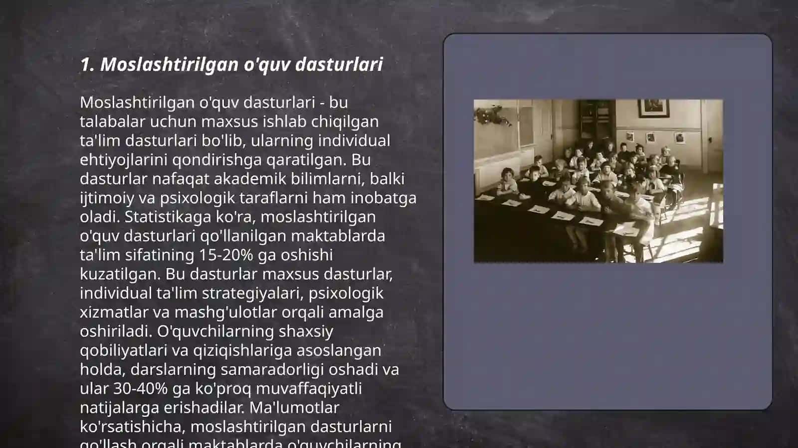 Moslashtirilgan o'quv dasturlari 3