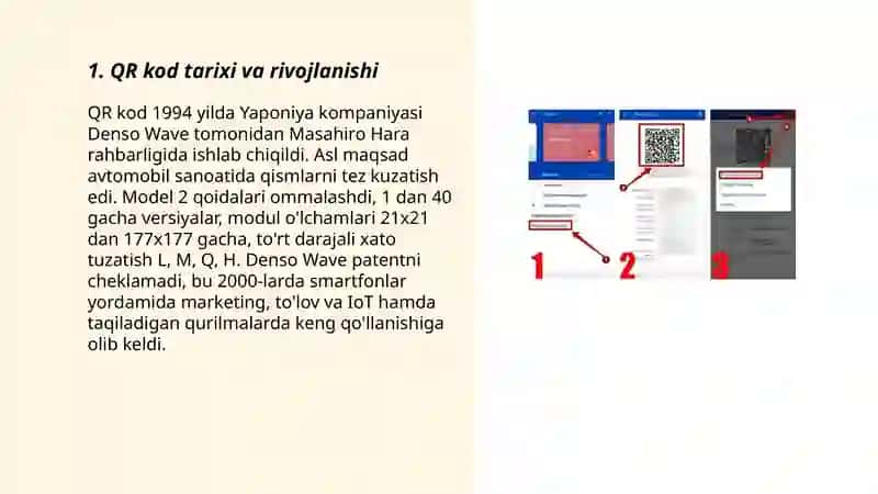 QR kodlar. Taqiladigan hisoblash qurilmalari 3