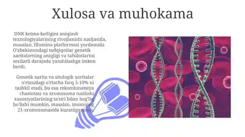 Xromasomalarda genetik va sitologik xaritalarni oʻzaro taqqoslash 3