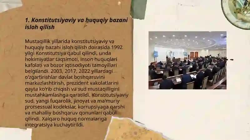 Konstitutsiyaviy va huquqiy bazani isloh qilish 3