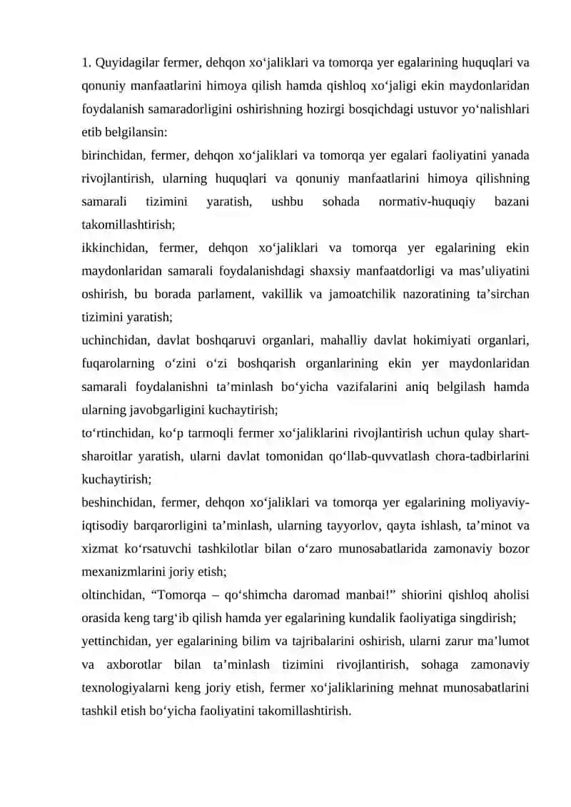 KO'P TARMOQLI FERMER XO'JALIKLARI TASHKIL ETISHVA RIVOJLANTIRISH YO’LLARI 3