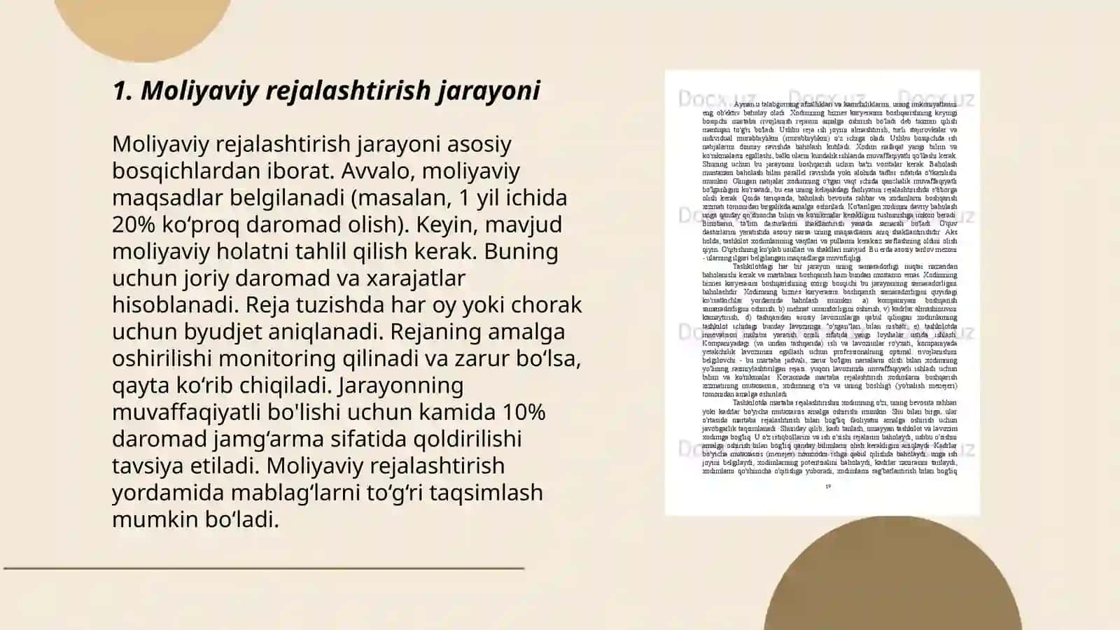 Moliyaviy boshqarishning funksional elementlari 3