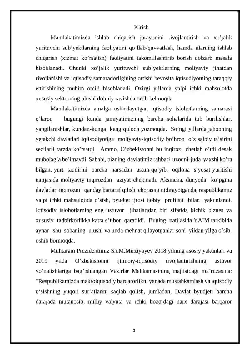 BIZNES SUBYEKTLARIDA TOVAR-MODDIY ZAXIRALAR VA ULARNING HISOBI 3