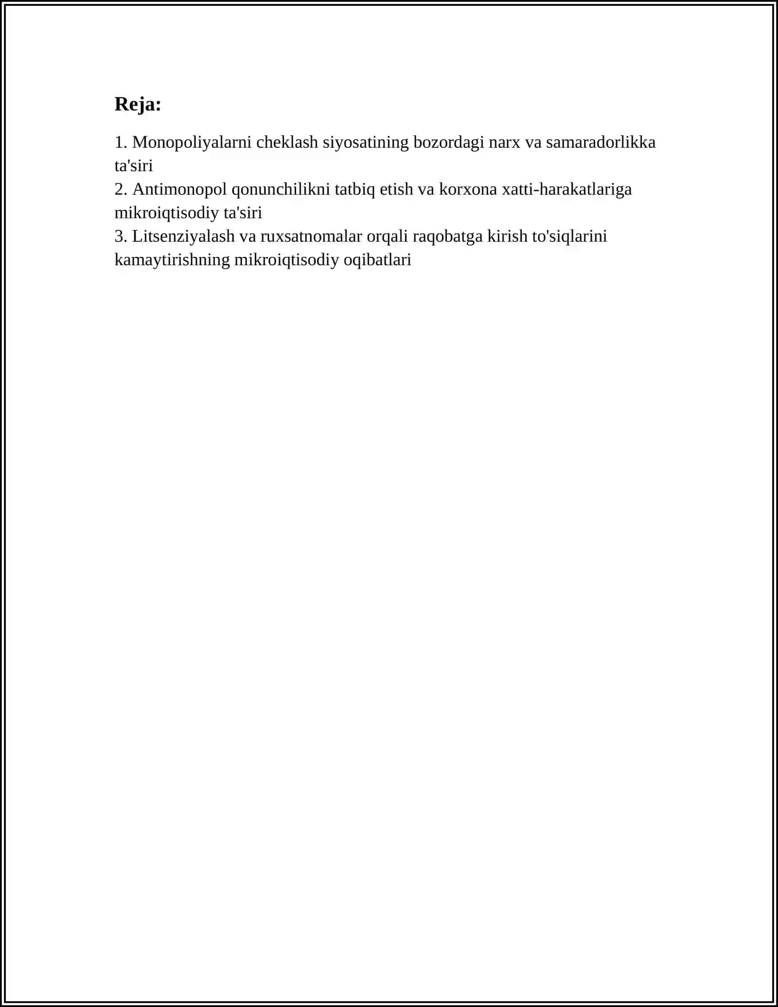 RAQOBAT MUHITINI RIVOJLANTIRISHDA DAVLAT SIYOSATINING MIKROIQTISODIY TA’SIRI 3
