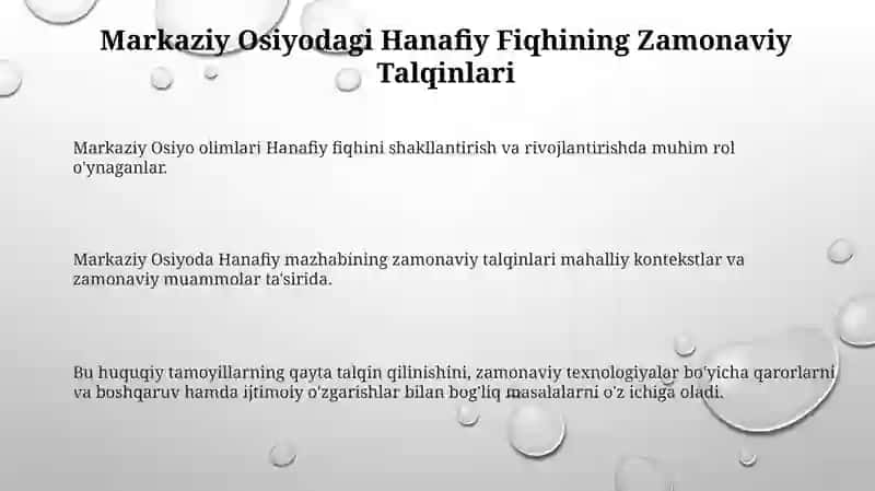 Markaziy Osiyo faqihlarining ròli va hissasi 3