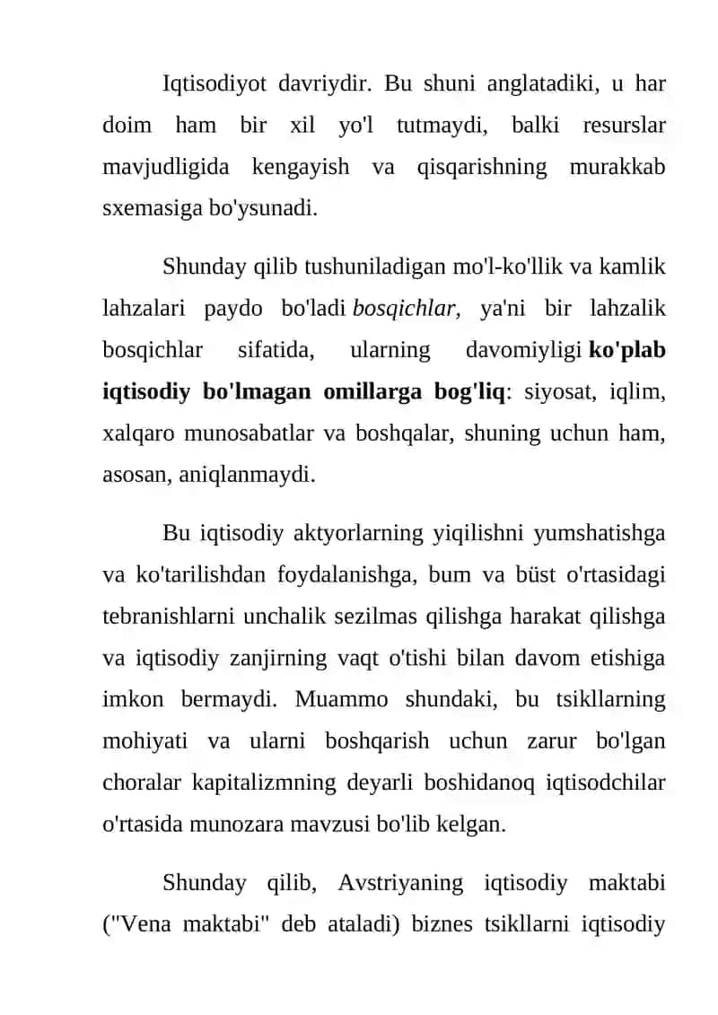 Iqtisodiyot rivojlanishining siklliligi va iqtisodiy sikill nazariyasi 3
