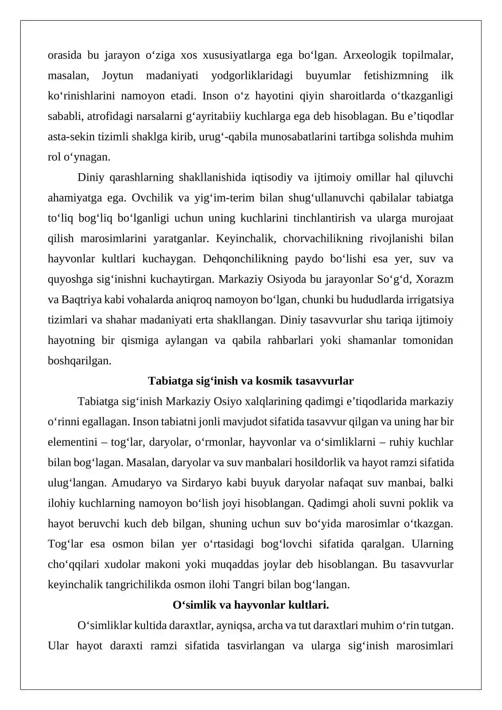 Markaziy Osiyo xalqlarining qadimgi diniy e’tiqodlari 3