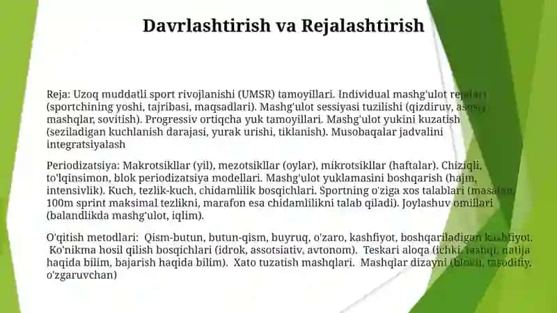 Sport mashqlariga oʻrgatish metodikasi 3