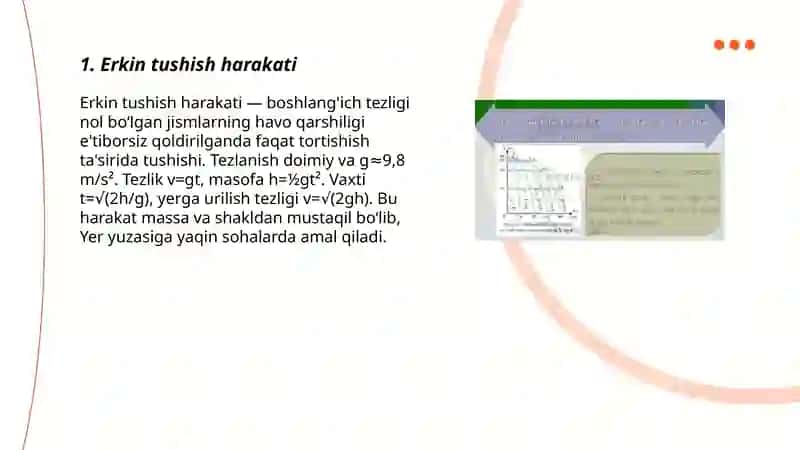 Erkin tushish harakati 3