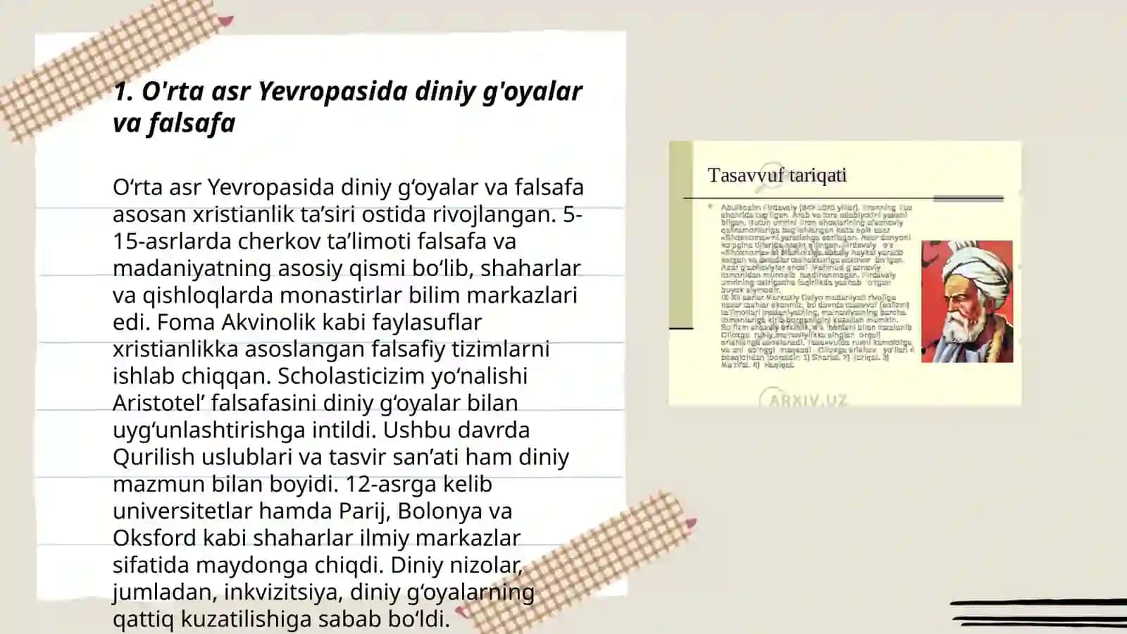 O'rta asrlar va uyg'onish davri yevropasida madaniy-antropologik g'oyalar 3