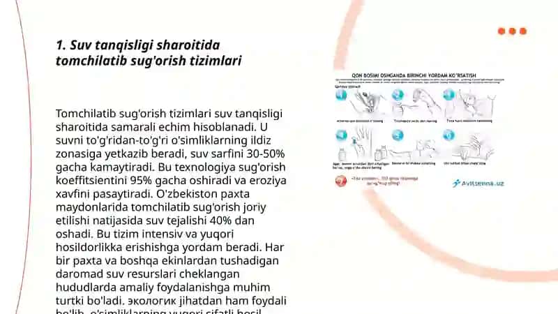 Suv tanqisligi sharoitida qishloq xojalik ekinlarining sugorish.Suvdan unumli foydalanish 3