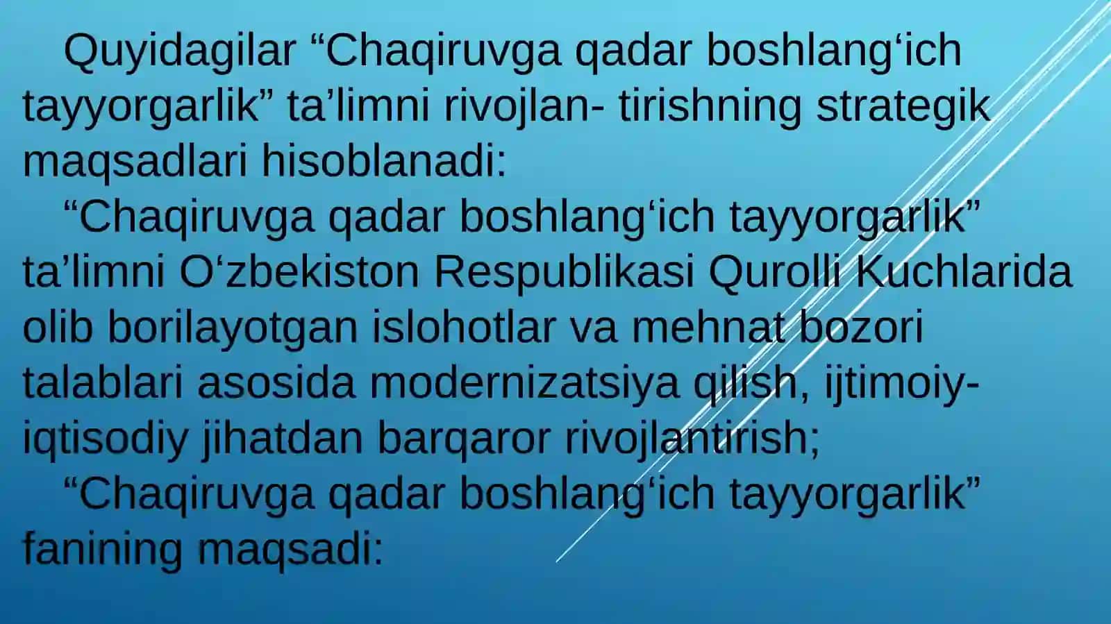 Chaqiruvga qadar boshlang‘ich tayyorgarlik 3