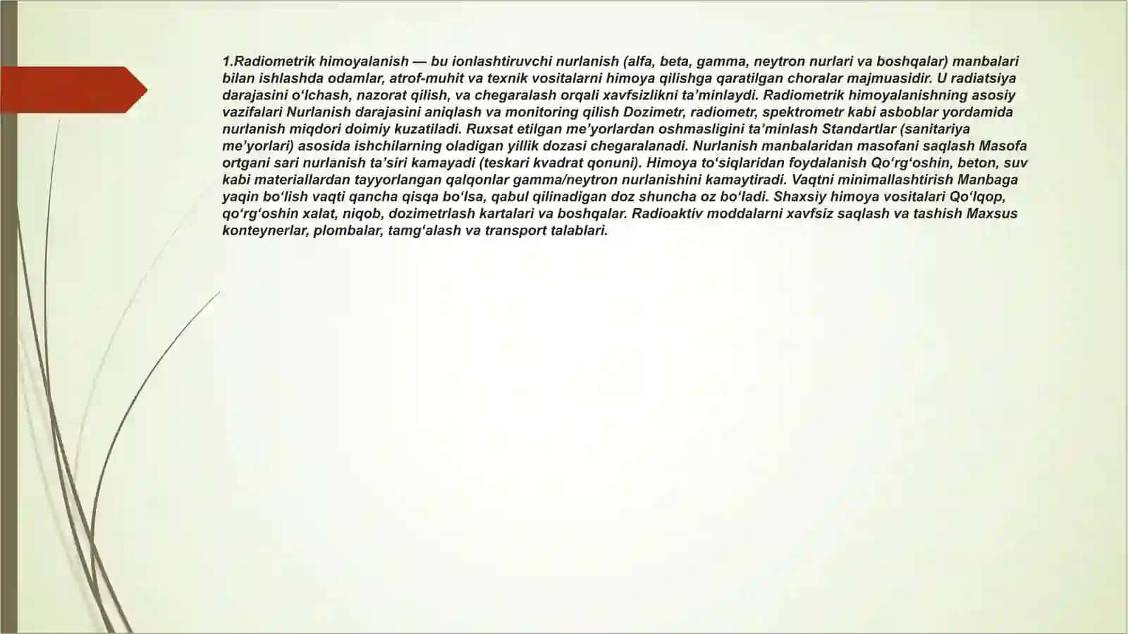 DPMlarda INMlardan foydalanilganda dozimetrik va radiometrik nazorat o‘tkazishning asoslari 3