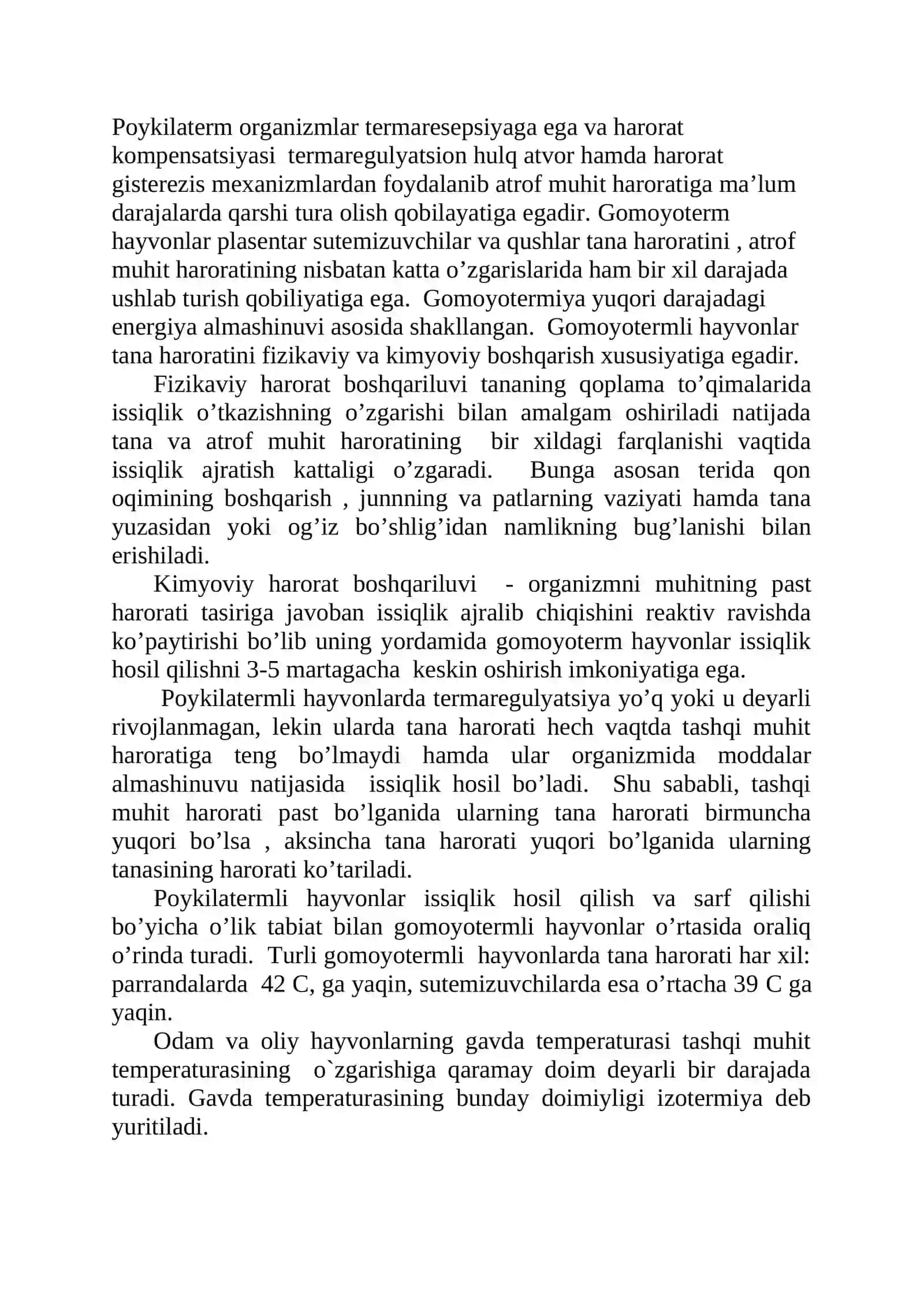 Urganch Davlat Universiteti Biologiya Kurs Ishi 3