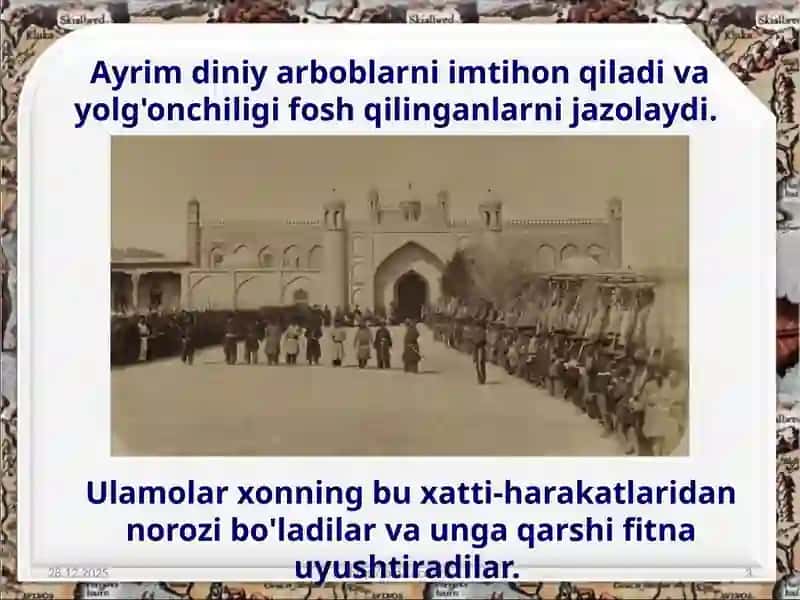 XIX asrning birinchi yarmida Qo'qonxonligi 3