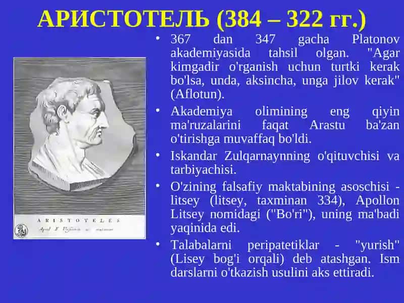 Aristotelning poetika asaridagi masalalarning asl mohiyatini ochib berish 3
