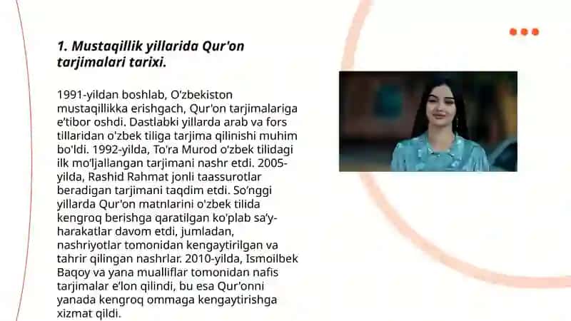 Mustaqillik yillarida Qur'onning o'zbek tiliga amalga oshirilgan tarjima va tafsirlari 3