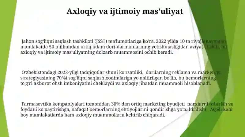 Farmasevtika bozori tizimida marketingning nazariy asoslari 3