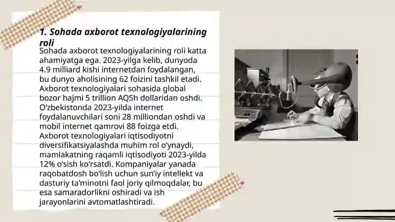 Sohada axborot texnologiyalarining roli 3