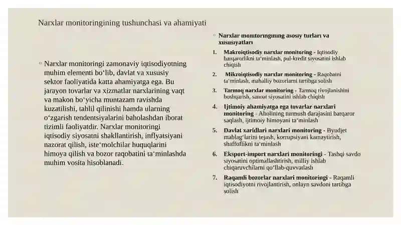 G‘aznachilikda narxlar monitoringi 3